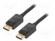 KAAPELI - DISPLAYPORT-PISTOKE,MOLEMMIN PUOLIN - PVC - PIT: 2M - MUSTA - HDMI, DVI, DisplayPort johdot - HACBH - 1