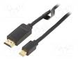 KAAPELI - HDMI-PISTOKE,MINI DISPLAYPORT-PISTOKE - PVC - HDMI 1.4 - HDMI, DVI, DisplayPort johdot - HABBH - 1