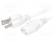 KAAPELI - 3X18AWG - IEC C13 NAARAS-NEMA 5-15 (B) PISTOKE - PVC - 2M - Tietokone- ja  laitejohdot - SN22-3182WH - 1