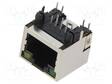 LIITIN: RJ45 - PISTORASIA - PIN: 8 - SUOJATTU,LED DIODIN KANSSA - 8P8C - RJ liittimet - MTJ88ARX1FSMPGLH - 1