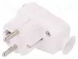 AC LIITIN-UROS - PISTOKE - 2P+PE - 250VAC - 16A - VALKOINEN - AC liittimet ja rungot - AWA-LWH - 1