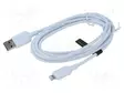 KAAPELI - USB 2.0 - APPLE LIGHTNING-PISTOKE,USB A PISTOKE - 2M - USB kaapelit ja adapterit - LAMSH - 1