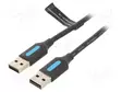 KAAPELI - USB 2.0 - USB A PISTOKE,MOLEMMIN PUOLIN - NIKKELÖITY - 2M - USB kaapelit ja adapterit - COJBH - 1