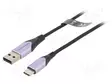 KAAPELI - USB 2.0 - USB A PISTOKE,USB C PISTOKE - NIKKELÖITY - 2M - USB kaapelit ja adapterit - CODVH - 1