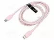 KAAPELI - USB 2.0 - USB C PISTOKE,MOLEMMIN PUOLIN - NIKKELÖITY - 2M - USB kaapelit ja adapterit - TRCPH - 1