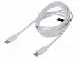 KAAPELI - USB 2.0 - USB C PISTOKE,MOLEMMIN PUOLIN - NIKKELÖITY - 2M - USB kaapelit ja adapterit - TRCWH - 1