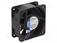 LAITETUULETIN - DC - 12VDC - 60X60X25MM - 43M3/H - 38DBA - LIUKU - DC 12V tuulettimet - 612NGH - 1