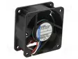LAITETUULETIN - DC - 12VDC - 60X60X25MM - 56M3/H - LIUKU - DC 12V tuulettimet - 612N2GHH - 1