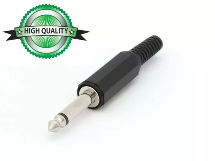 6,35mm MONOPLUGI MUSTA - Plugit ja jakit - CA019H - 1