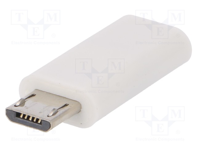 ADAPTERI - USB 2.0 - USB B MIKROPISTOKE,USB C RASIA - USB kaapelit ja adapterit - USB.C-MICRO-WH - 1