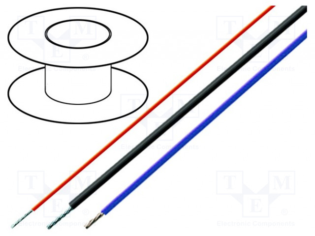 JOHTO - HELUFLON® FEP-6Y - 1X1,5MM2 - CU - FEP - VALKOINEN - 600V - Lämmönkestävät kaapelit - TEFLON1.50-WH - 1