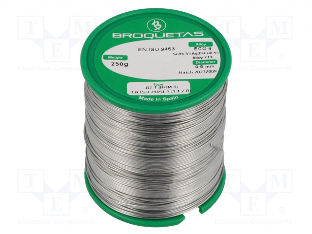 LYIJYTÖN TINA - SN96,5AG3CU0,5 - 0,5MM - 0,25KG - KELA - 217÷220°C - Juotostinat ja muut juotosaineet - ECO4-05025H - 1