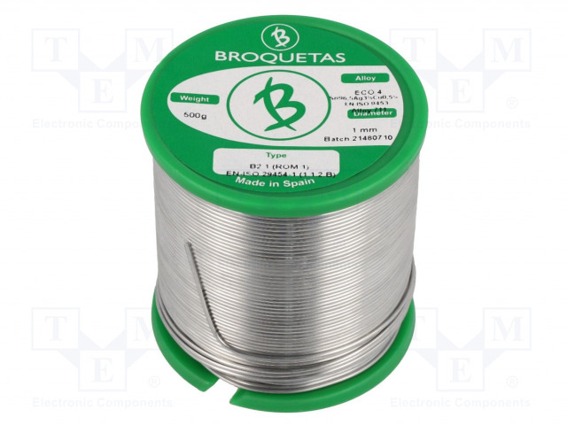 LYIJYTÖN TINA - SN96,5AG3CU0,5 - 1MM - 0,5KG - KELA - 217÷220°C - Juotostinat ja muut juotosaineet - ECO4-1005H - 1