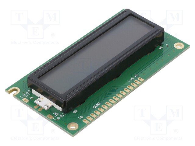 LCD NÄYTTÖ - AAKKOSNUMEERINEN - STN POSITIVE - 16X2 - 84X44X13,2MM - Aakkosnumeeriset LCD-näytöt - NPC1602LRS-FWA-H - 1