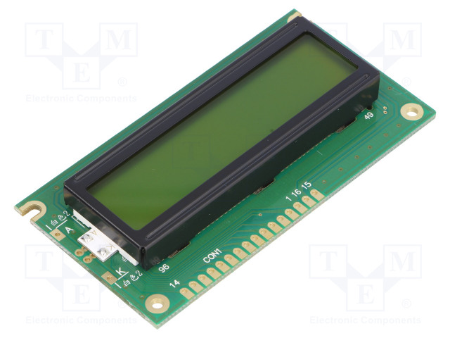LCD NÄYTTÖ - AAKKOSNUMEERINEN - STN POSITIVE - 16X2 - 84X44X13,2MM - Aakkosnumeeriset LCD-näytöt - NPC1602LRU-FWB-H - 1