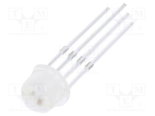 OHJELMOITAVA LED - 5MM - RGB - 1,8÷2,2/2,8÷3,1/2,9÷3,2V - -25÷80°C - Pyöreät LEDit - WS2812D-F5-SH - 1