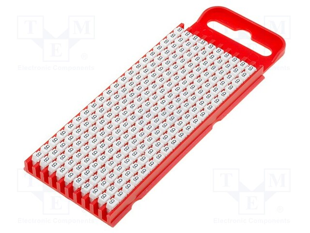 MERKIT - MERKINTÄ: 9 - 2÷2,8MM - POLYAMIDI - VALKOINEN - -40÷85°C - WIC - Kaapeleiden merkintä - WIC1-9-WH - 1