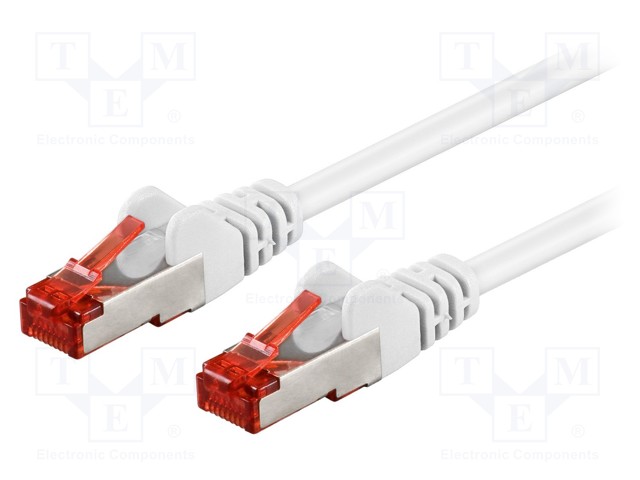 PATCH KAAPELI - S/FTP - CAT: 6 - RJ45-PISTOKE,MOLEMMIN PUOLIN - LANKA - RJ45 Ethernet kaapelit - SFTP6-CCA-005WH - 1