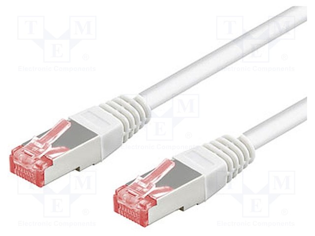 PATCH KAAPELI - S/FTP - CAT: 6A - RJ45-PISTOKE,MOLEMMIN PUOLIN - LANKA - RJ45 Ethernet kaapelit - SFTP6A-CU-005WH - 1
