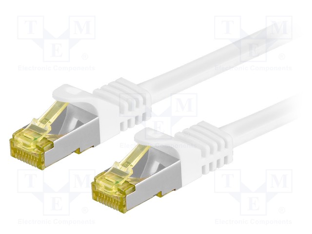PATCH KAAPELI - S/FTP - CAT: 6A - RJ45-PISTOKE,MOLEMMIN PUOLIN - LANKA - RJ45 Ethernet kaapelit - SFTP7-CU-075WH - 1