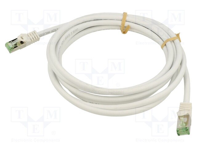 PATCH KAAPELI - S/FTP - CAT: CAT 8.1 - RJ45-PISTOKE,MOLEMMIN PUOLIN - RJ45 Ethernet kaapelit - SFTP8.1-CU-030WH - 1