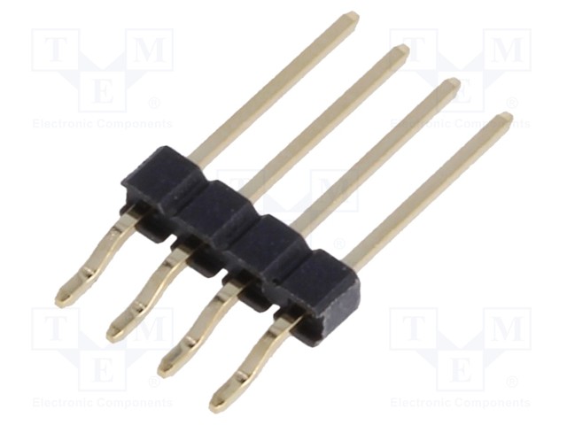 PIIKKIRIMALIITIN - PIN-LIITIN - UROS - PIN: 4 - SMT - VAAKASUORA - 2,54MM - 1X4 - Piikkirimaliittimet - ZL315-4SGH - 1