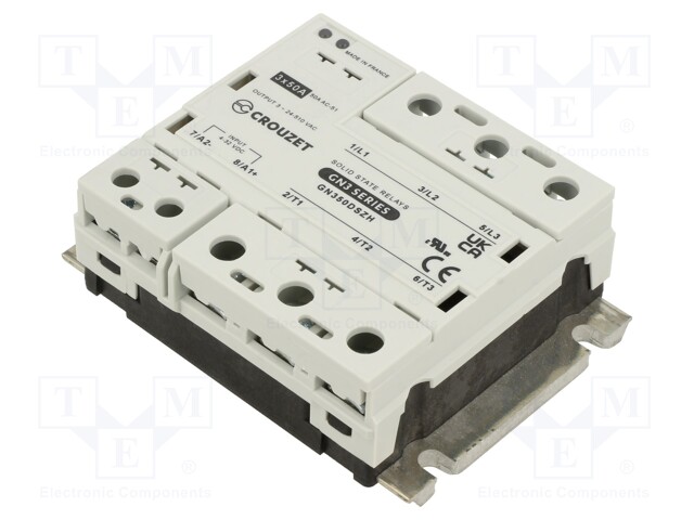 RELE: PUOLIJOHDE - 4÷32VDC - 50A - 24÷510VAC - 1-VAIHEINEN - Puolijohdereleet - GN350DSZH - 1