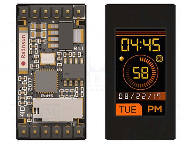 TFT NÄYTTÖ - 0,9" - 80X160 - 128KBRAM,512KBFLASH - LIITÄNTÄ: I2C,SPI - Älykkäät näytöt - IOD-09TH - 1