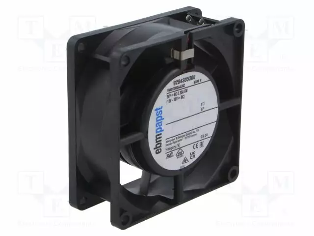 LAITETUULETIN - DC - 24VDC - 80X80X32MM - 54M3/H - 36DBA - KUULA - DC 24V tuulettimet - 8394H - 1