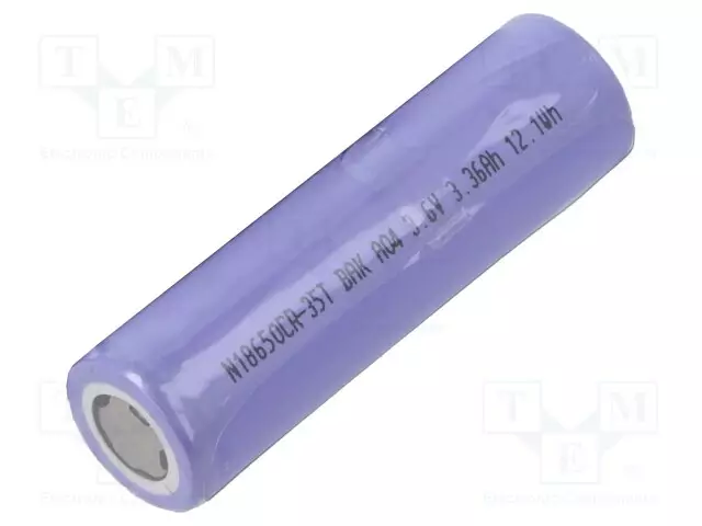 AKKU: LI-ION - 18650,MR18650 - 3,6V - 3500MAH - Ø18,55X65,1MM - 10A - Akut - N18650CR-35T-3.5AH - 1