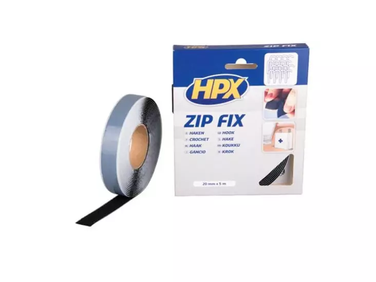 HPX - ZIP FIX (HOOKS) - 20mm x 5m - Esitystekniikkatelineet ja tarvikkeet - VDLHPXZF2005H - 1