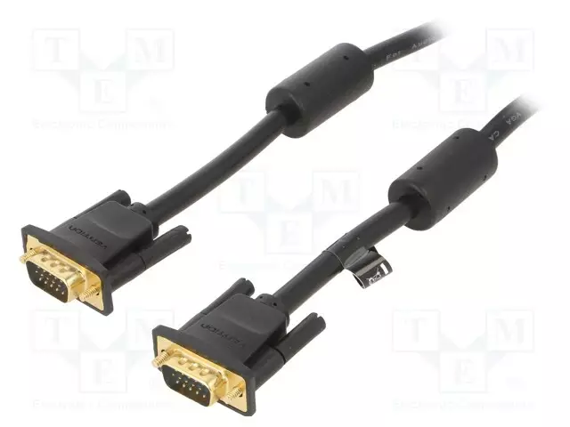 KAAPELI - D-SUB 15PIN HD-PISTOKE,MOLEMMIN PUOLIN - TUPLASUOJATTU - HDMI, DVI, DisplayPort johdot - DAEBH - 1