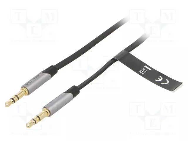 KAAPELI - JACK 3,5MM 3PIN PISTOKE,MOLEMMIN PUOLIN - 2M - MUSTA - Muut audio-videokaapelit - BAPHH - 1