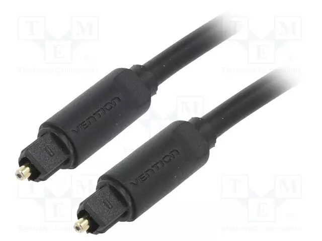 KAAPELI - TOSLINK-PISTOKE,MOLEMMIN PUOLIN - 2M - MUSTA - ULKOØ: 5MM - Muut audio-videokaapelit - BAEBH - 1