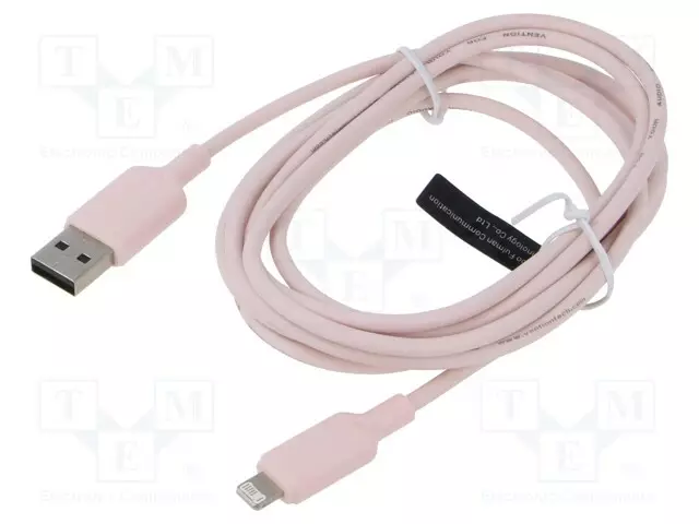 KAAPELI - USB 2.0 - APPLE LIGHTNING-PISTOKE,USB A PISTOKE - 2M - USB kaapelit ja adapterit - LAMPH - 1