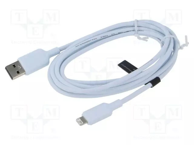 KAAPELI - USB 2.0 - APPLE LIGHTNING-PISTOKE,USB A PISTOKE - 2M - USB kaapelit ja adapterit - LAMSH - 1