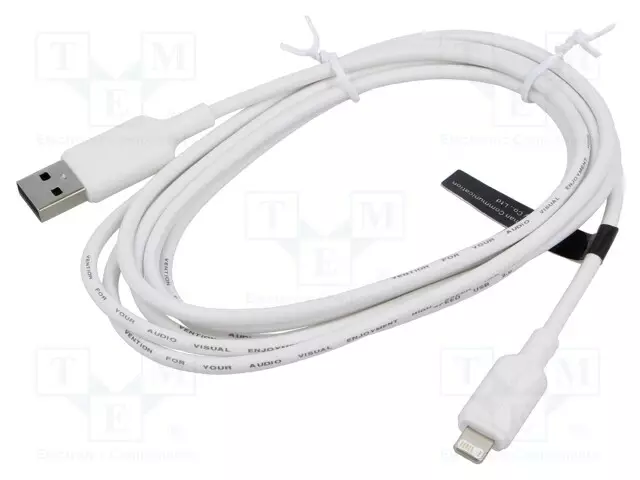 KAAPELI - USB 2.0 - APPLE LIGHTNING-PISTOKE,USB A PISTOKE - 2M - USB kaapelit ja adapterit - LAMWH - 1