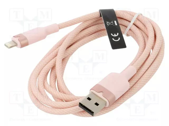 KAAPELI - USB 2.0 - APPLE LIGHTNING-PISTOKE,USB A PISTOKE - 2M - USB kaapelit ja adapterit - LANPH - 1