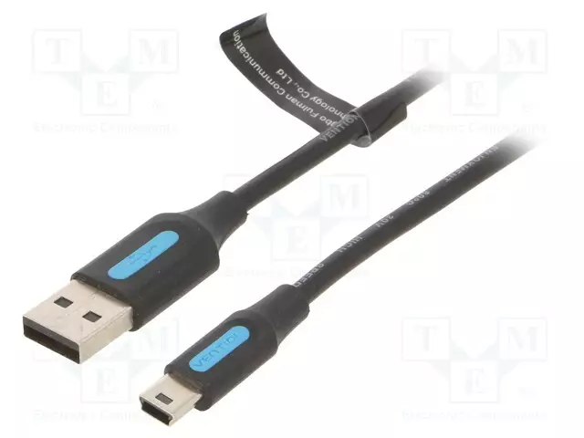 KAAPELI - USB 2.0 - USB A PISTOKE,USB B PIENOISPISTOKE - 2M - MUSTA - USB kaapelit ja adapterit - COMBH - 1