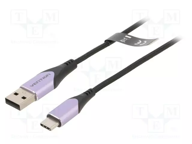 KAAPELI - USB 2.0 - USB A PISTOKE,USB C PISTOKE - NIKKELÖITY - 2M - USB kaapelit ja adapterit - CODVH - 1
