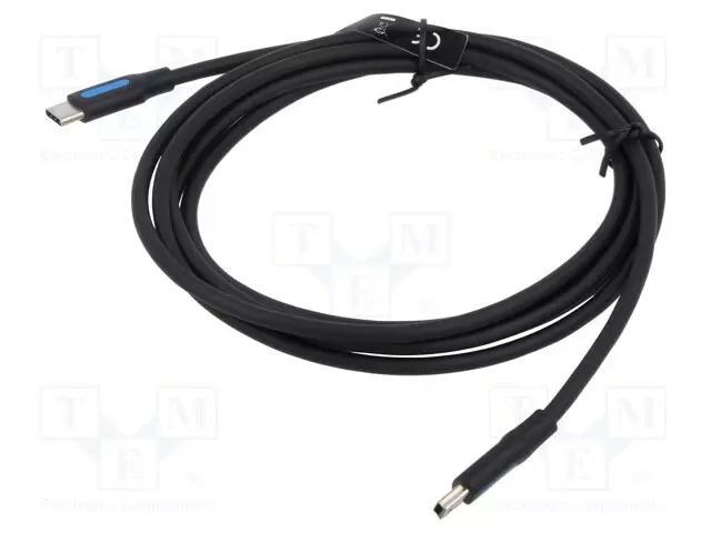 KAAPELI - USB 2.0 - USB B PIENOISPISTOKE,USB C PISTOKE - 2M - MUSTA - USB kaapelit ja adapterit - COWBH - 1