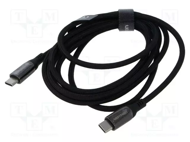 KAAPELI - USB 2.0 - USB C PISTOKE,MOLEMMIN PUOLIN - NIKKELÖITY - 2M - USB kaapelit ja adapterit - CTKBH - 1