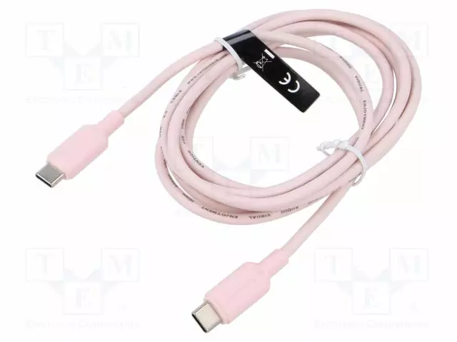 KAAPELI - USB 2.0 - USB C PISTOKE,MOLEMMIN PUOLIN - NIKKELÖITY - 2M - USB kaapelit ja adapterit - TRCPH - 1