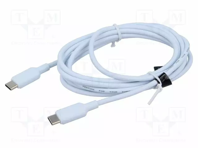 KAAPELI - USB 2.0 - USB C PISTOKE,MOLEMMIN PUOLIN - NIKKELÖITY - 2M - USB kaapelit ja adapterit - TRCSH - 1