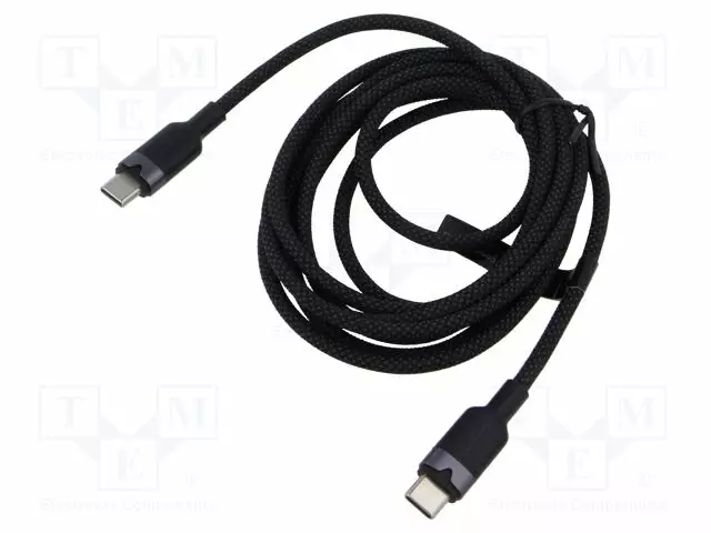 KAAPELI - USB 2.0 - USB C PISTOKE,MOLEMMIN PUOLIN - NIKKELÖITY - 2M - USB kaapelit ja adapterit - TRDBH - 1