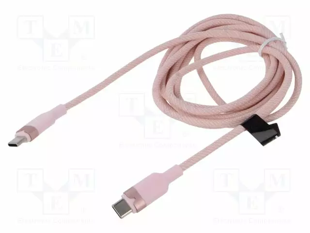KAAPELI - USB 2.0 - USB C PISTOKE,MOLEMMIN PUOLIN - NIKKELÖITY - 2M - USB kaapelit ja adapterit - TRDPH - 1