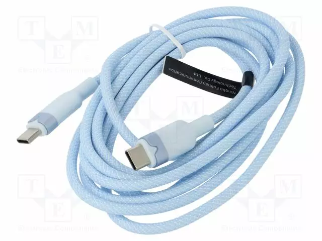 KAAPELI - USB 2.0 - USB C PISTOKE,MOLEMMIN PUOLIN - NIKKELÖITY - 2M - USB kaapelit ja adapterit - TRDSH - 1