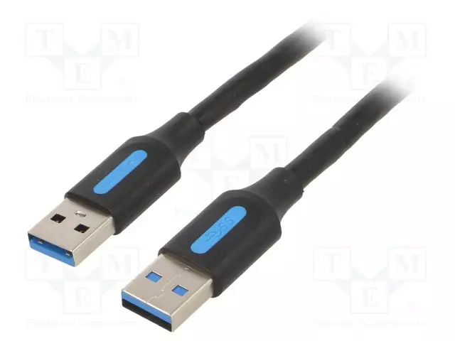KAAPELI - USB 3.0 - USB A PISTOKE,MOLEMMIN PUOLIN - NIKKELÖITY - 2M - USB kaapelit ja adapterit - CONBH - 1