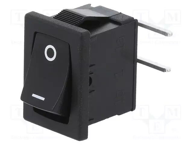 KEINUKYTKIN - SPST - AS: 2 - ON-OFF - 6A/250VAC - MUSTA - EI OLE - RUNKO: MUSTA - Keinukytkimet - CWSA11AAN1H - 1