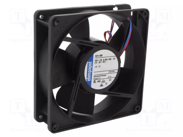 LAITETUULETIN - DC - 24VDC - 127X127X38MM - 250M3/H - 51DBA - DC 24V tuulettimet - 5214NH - 1